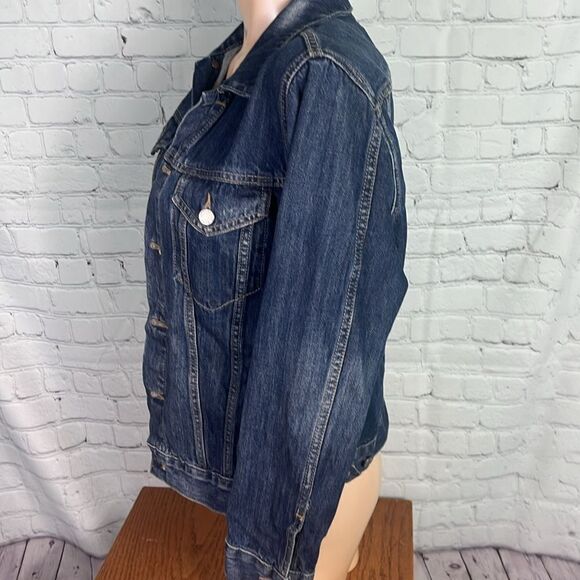 Lucky Brand the tomboy trucker Denim jean jacket size Large - Picture 3 of 6